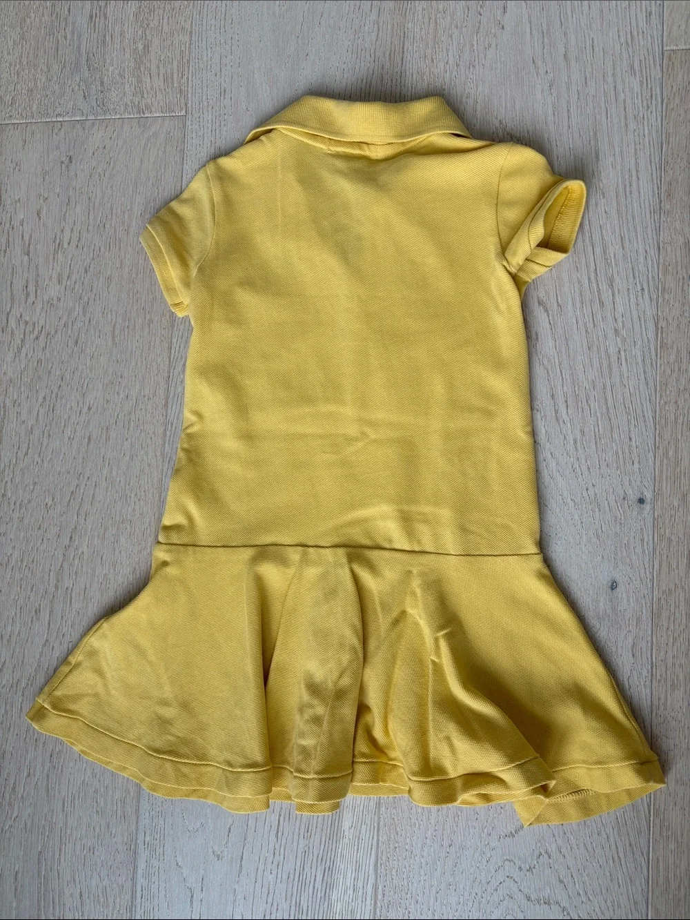 Ralph Lauren Girls Yellow Polo Dress with Embroidered Logo 3T